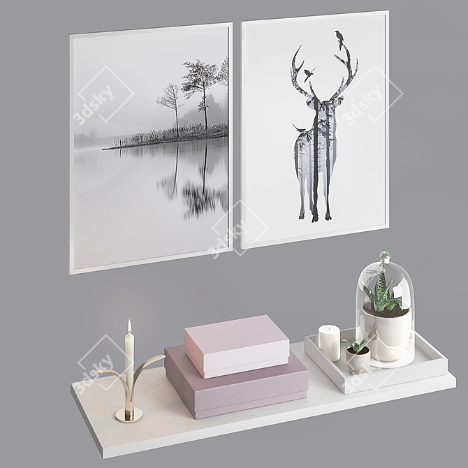 Modern Decor Set 2015 3D model image 2