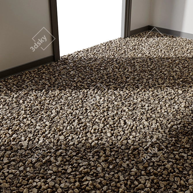 PBR Gravel 01 Seamless Texture 3D model image 3