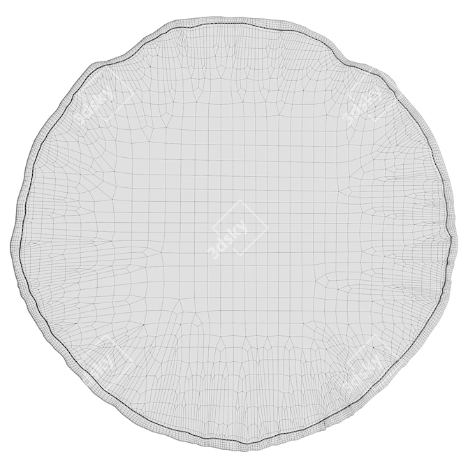 Modern Parvata Round Rug 3D model image 5