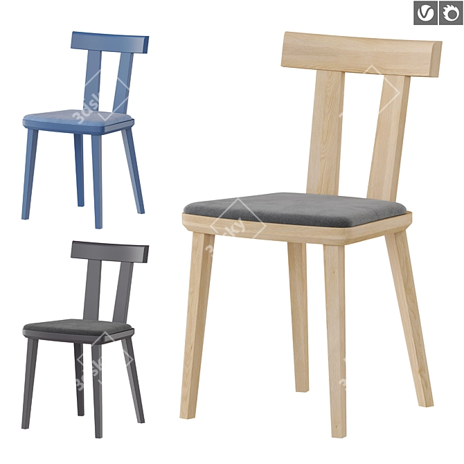 Elegant Milano Chair Design 3D model image 1