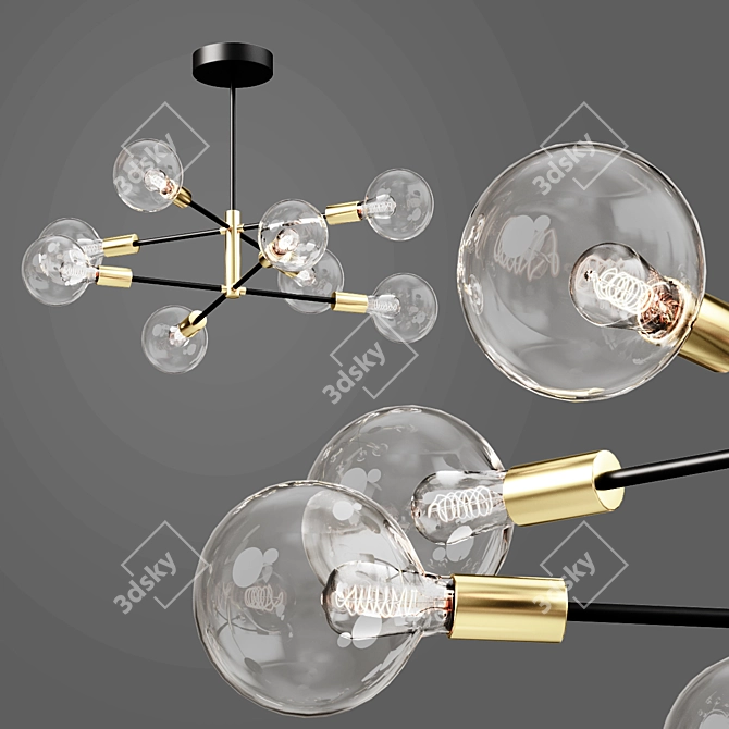 Elegance Crystal Chandelier 3D model image 1