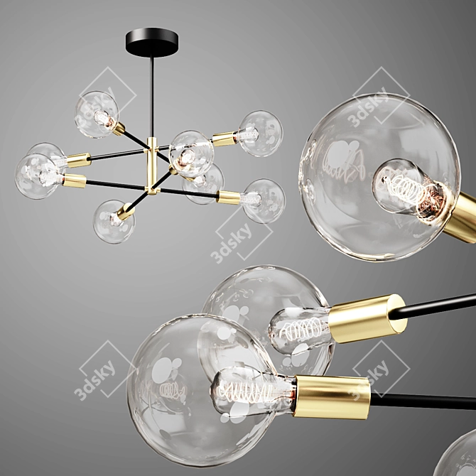 Elegance Crystal Chandelier 3D model image 3