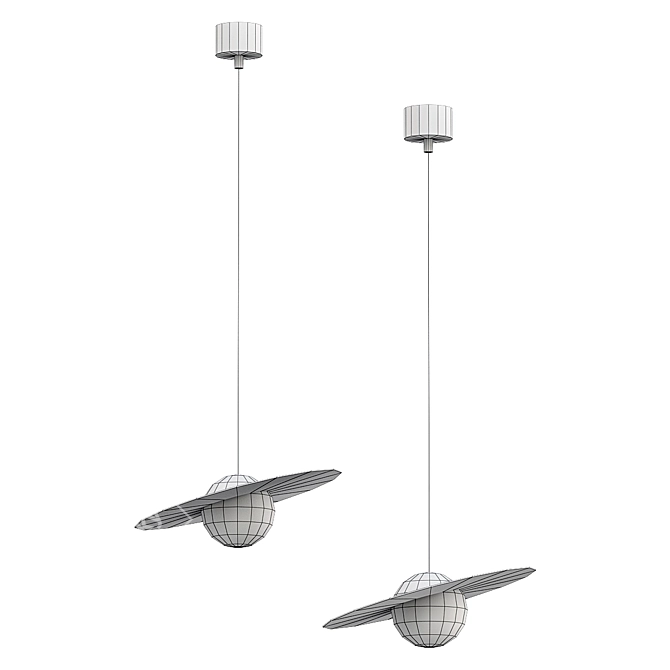 Elegant GERIT Pendant Light 3D model image 4