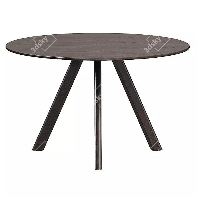 Modern Round Table CPH 20 3D model image 2