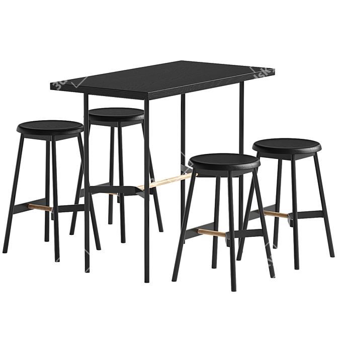 Sleek Bar Table Knobb Model 3D model image 1