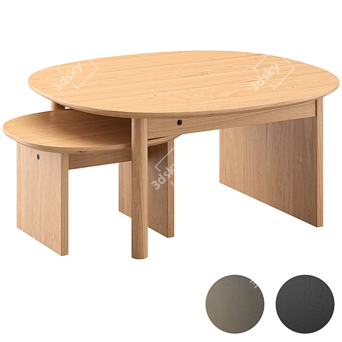 Modern Sling Coffee Side Tables 3D model image 1