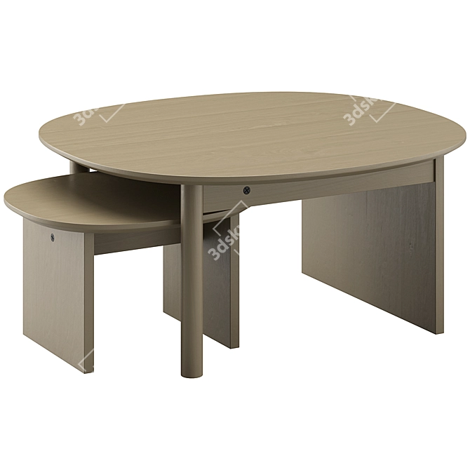 Modern Sling Coffee Side Tables 3D model image 2