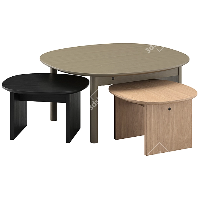 Modern Sling Coffee Side Tables 3D model image 9