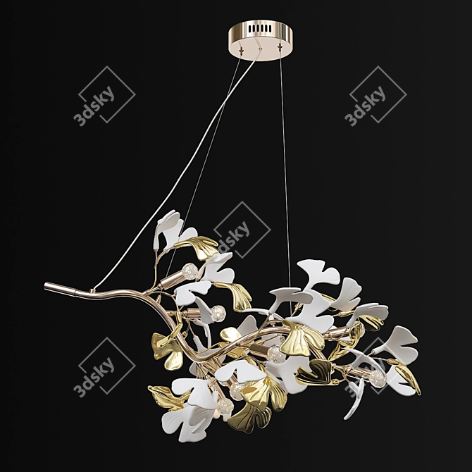 Sleek LED Wall Light 3D model image 1