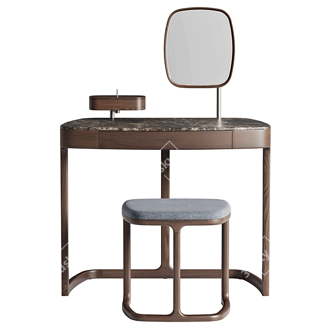 Elegant Porada Dressing Table Set 3D model image 2