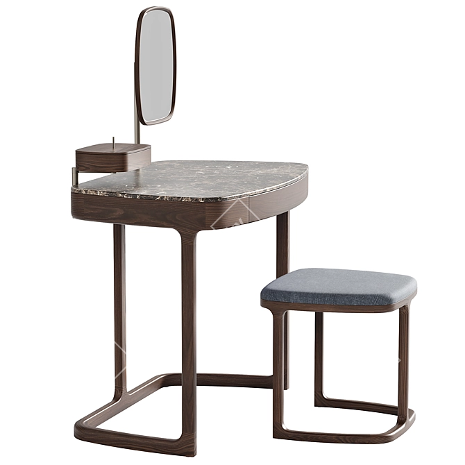 Elegant Porada Dressing Table Set 3D model image 3