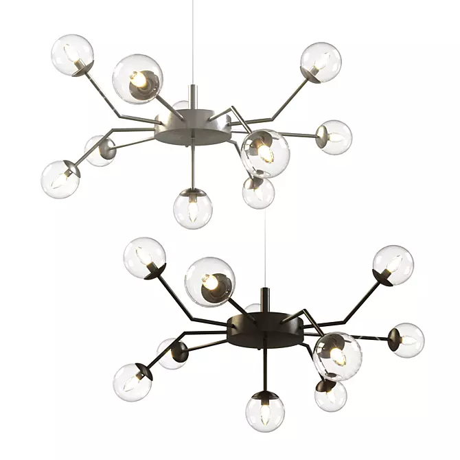 Modern Metal Pendant Lighting Fixture 3D model image 3