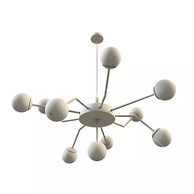 Modern Metal Pendant Lighting Fixture 3D model image 5