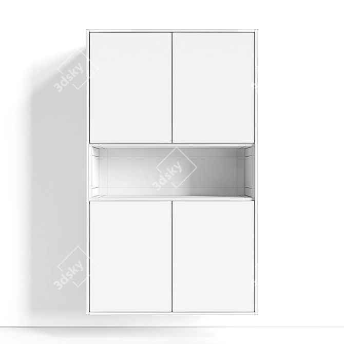 Triple Hanging Vanity Organizer 3D model image 3