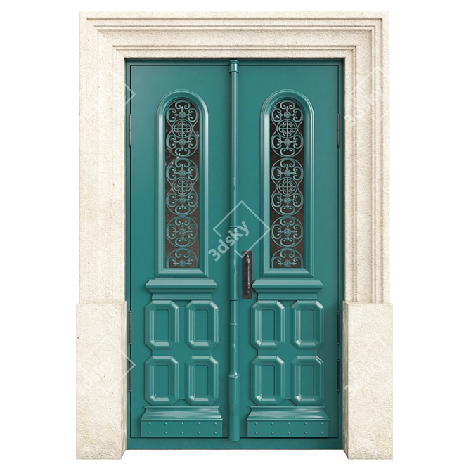 Classic Door 3D Model 1300mm 3D model image 1