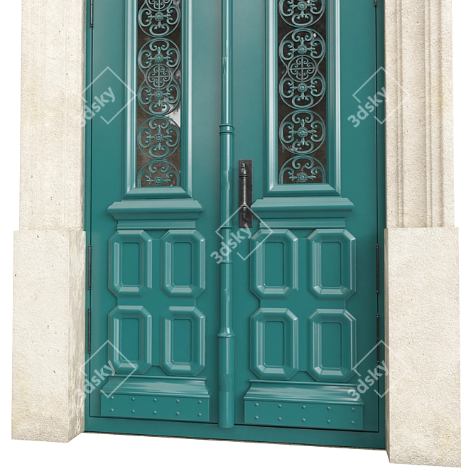 Classic Door 3D Model 1300mm 3D model image 2