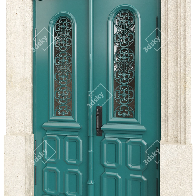 Classic Door 3D Model 1300mm 3D model image 3