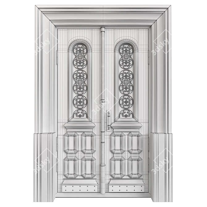 Classic Door 3D Model 1300mm 3D model image 6