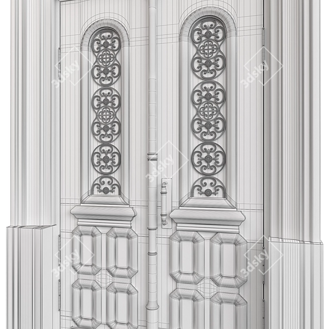 Classic Door 3D Model 1300mm 3D model image 7