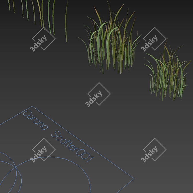 Variety Grass Model Scatter 3D model image 5