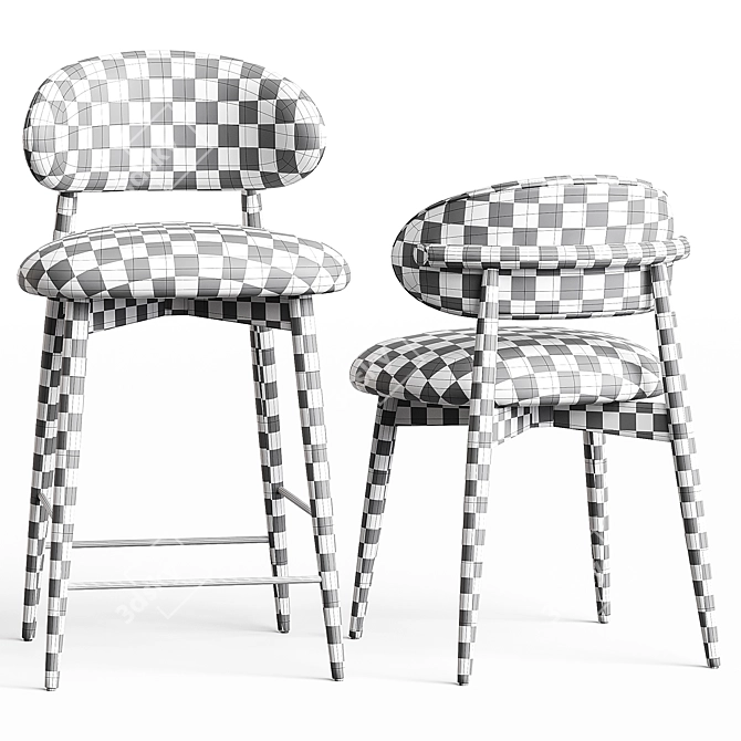 Modern Barstool Lucas Mob Trendy 3D model image 4