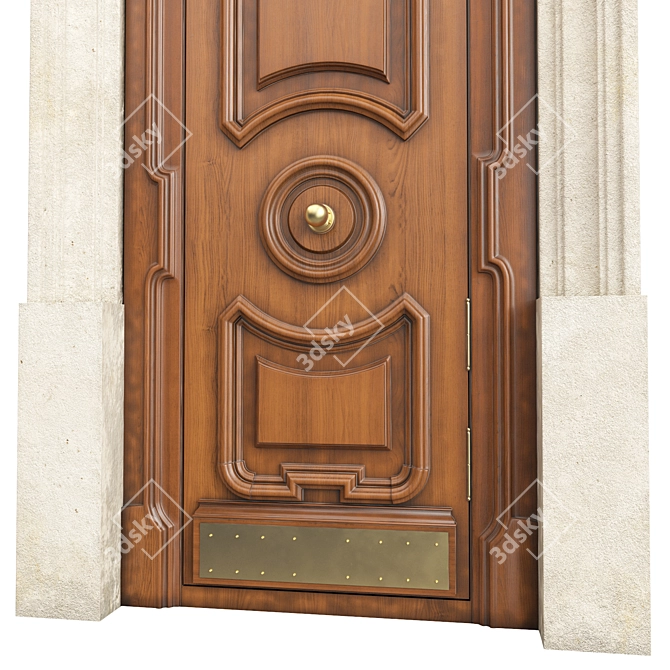 Classic Door 1100mm 3D Model 3D model image 2