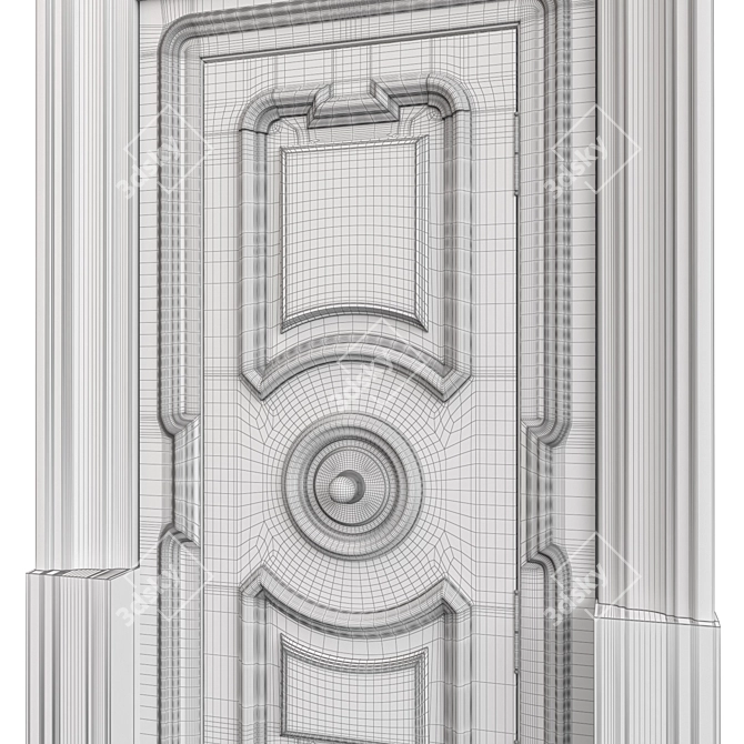 Classic Door 1100mm 3D Model 3D model image 7