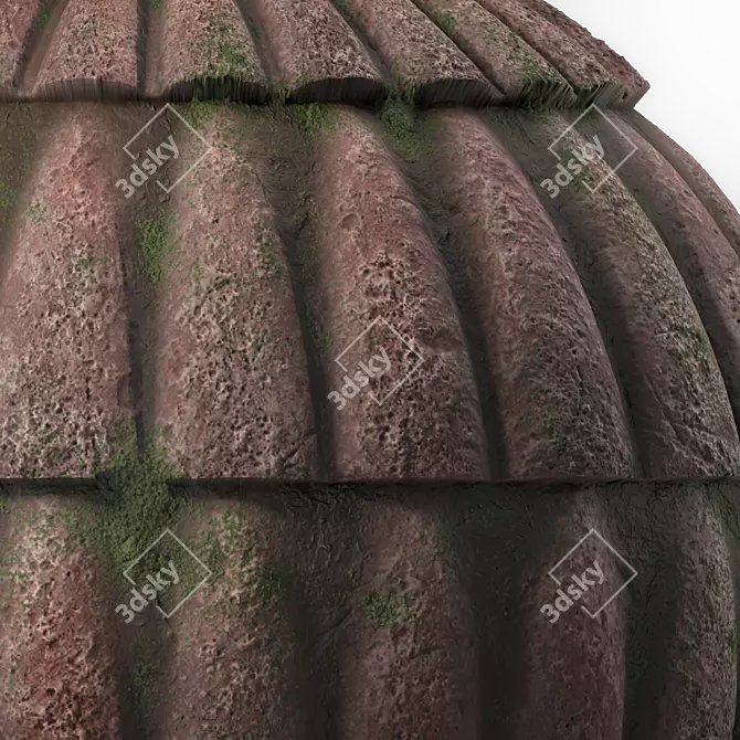 Artisan Concrete Roofing Tile 3D model image 3