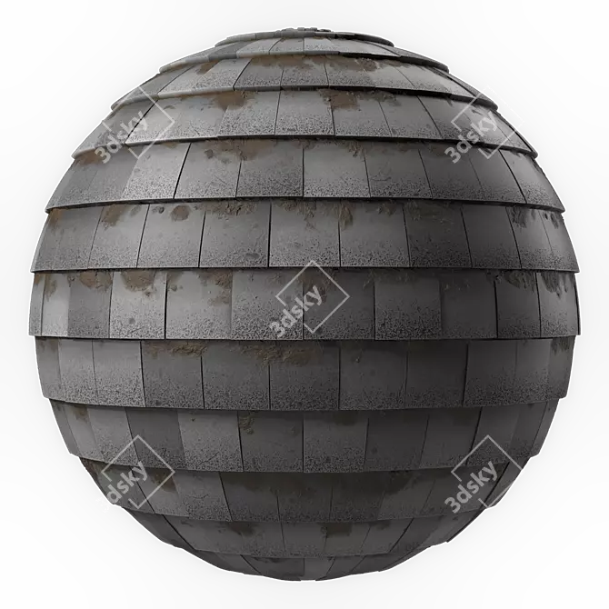 Artisan Concrete Roofing Tile 3D model image 4