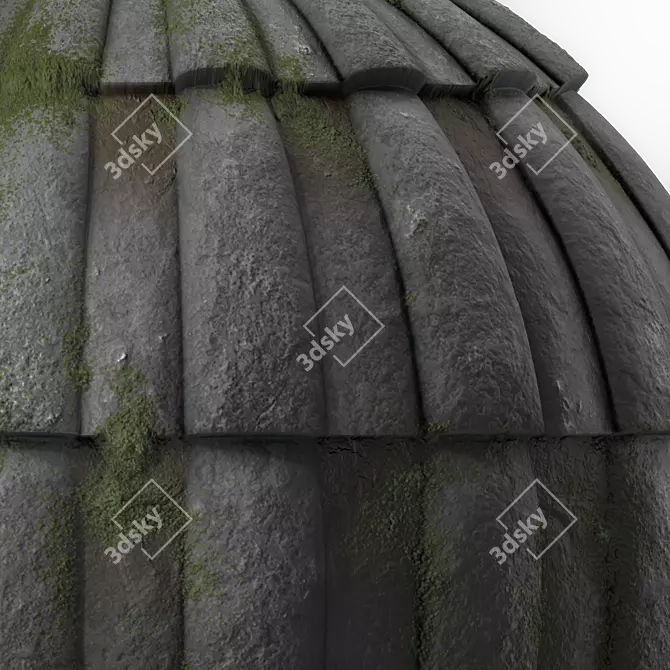 Artisan Concrete Roofing Tile 3D model image 7