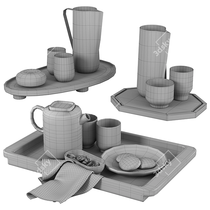  Modern Kitchen Decor Set 16 3D model image 6