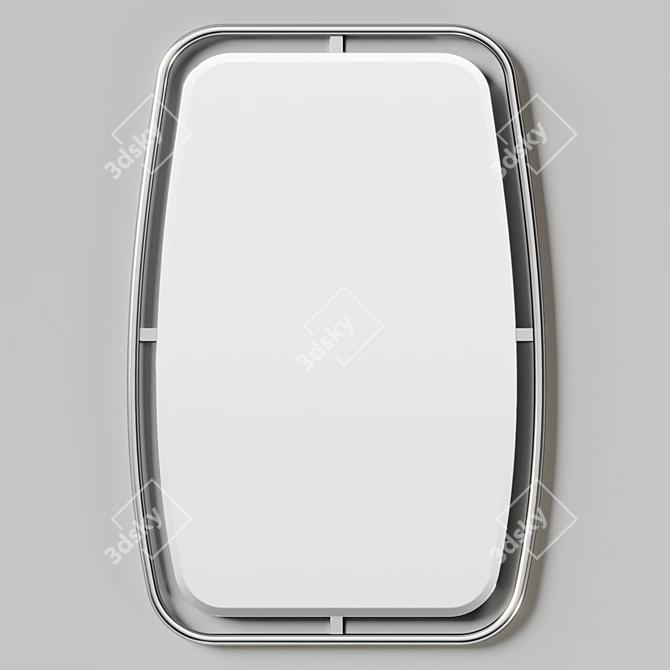 Sleek Modern Wall Mirror 3D model image 2