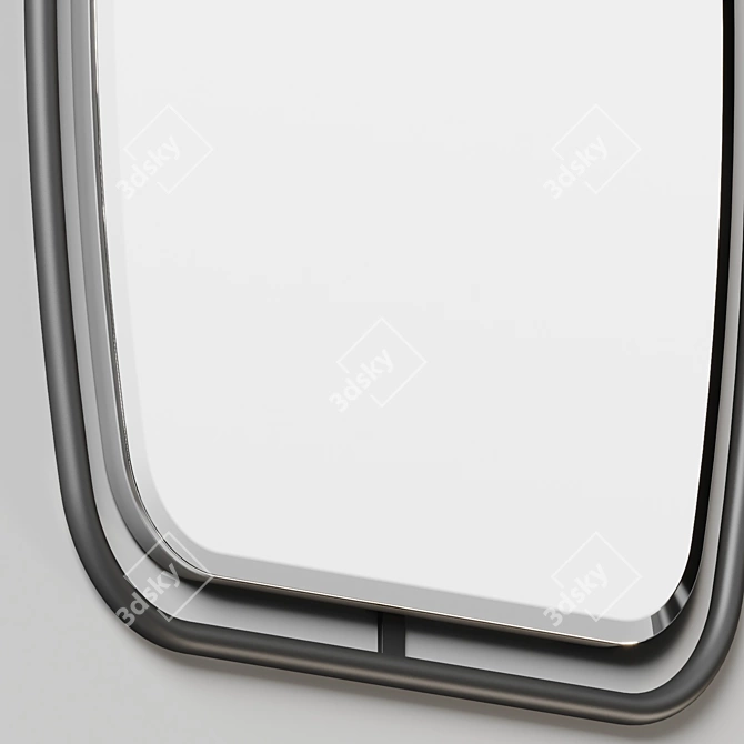 Sleek Modern Wall Mirror 3D model image 3