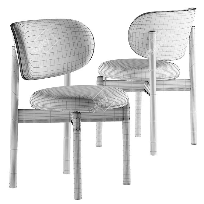 Modern Revolving Chair - 3Ds Max 3D model image 3