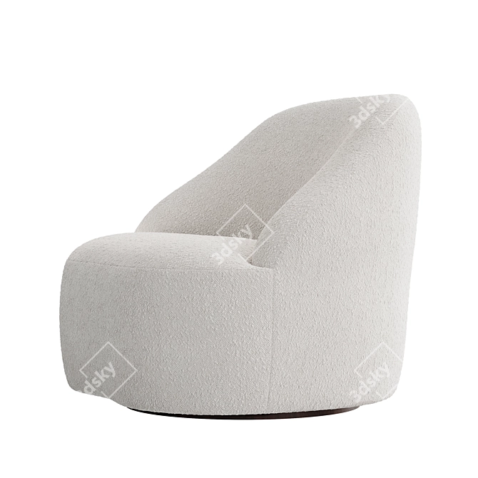 Contemporary Margas LC2 Armchair 3D model image 3