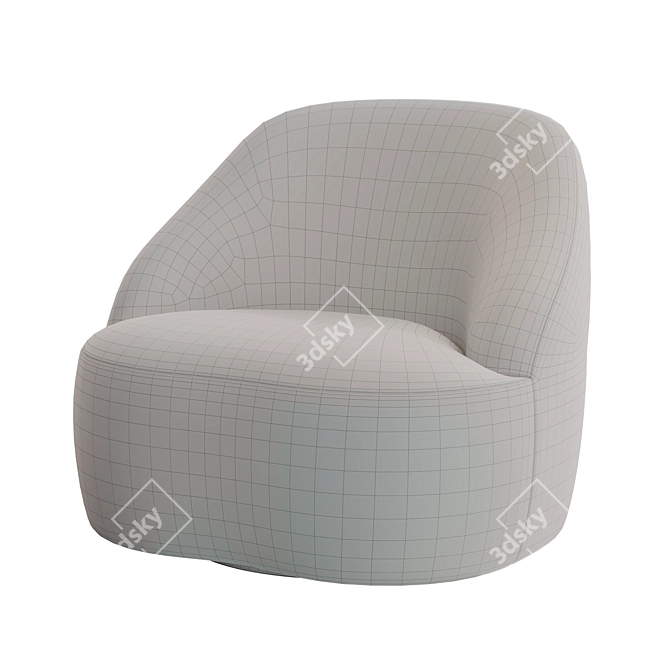 Contemporary Margas LC2 Armchair 3D model image 6