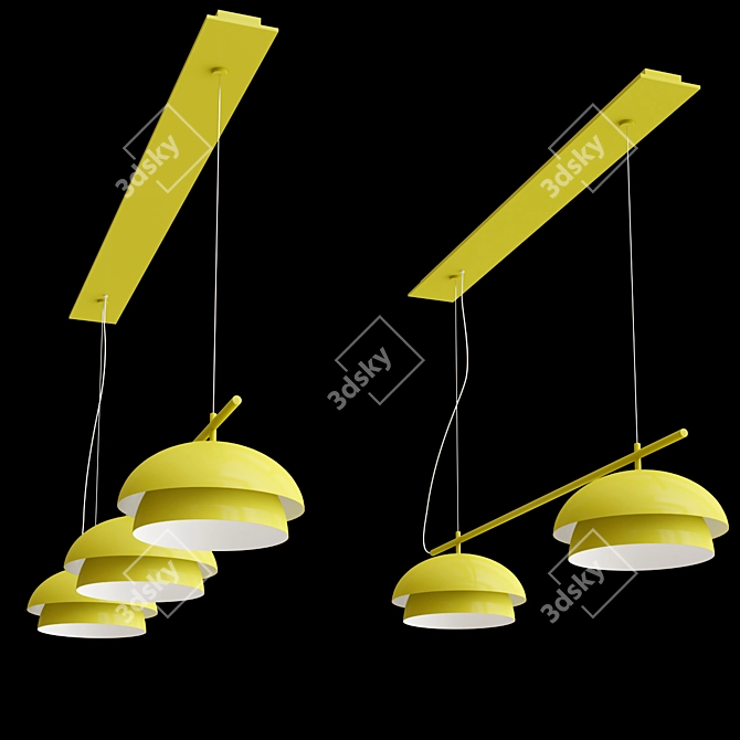 Linear Chandelier Bar Canopy Light 3D model image 4