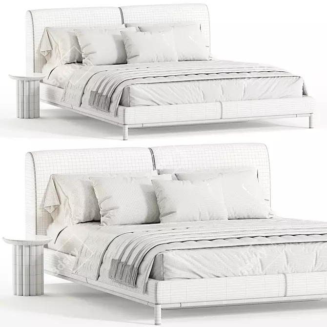 Luxury Margot Bed - 3D Model 3D model image 5