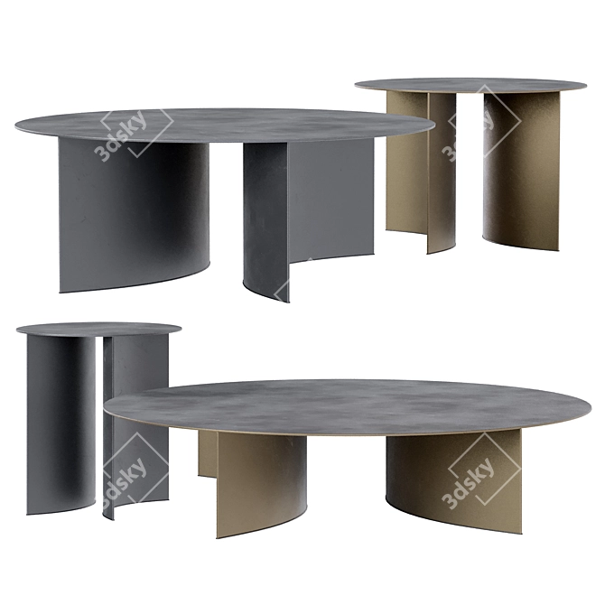 Elegant Modern Flou TABLES 3D model image 1