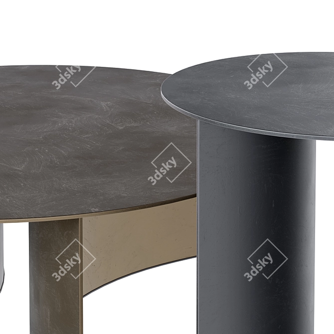 Elegant Modern Flou TABLES 3D model image 2