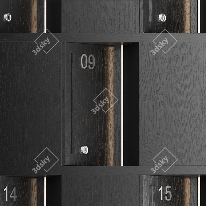 Modern Metal Mailbox Set 3D model image 3