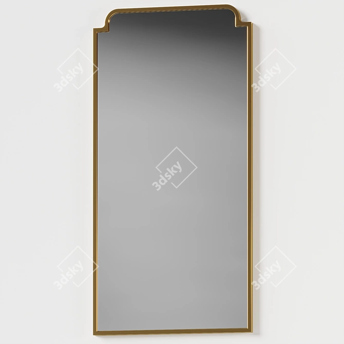 Heidi Rectangular Wall Mirror 3D model image 2