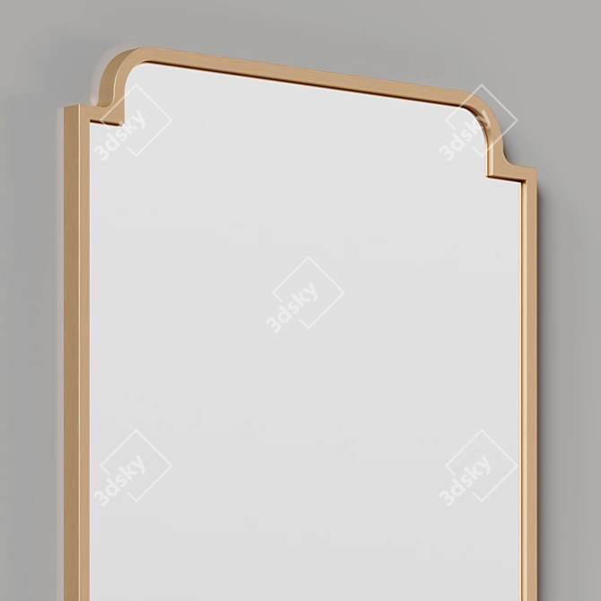 Heidi Rectangular Wall Mirror 3D model image 3