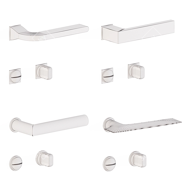 Manital Minimal Door Handles 3D model image 7