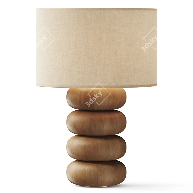 Modern Geometric Table Lamp 3D model image 1