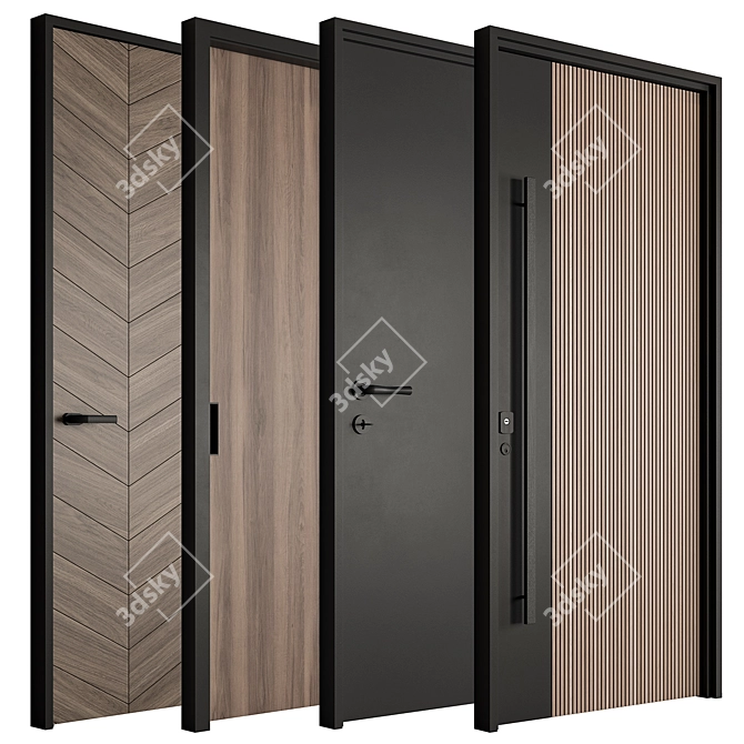 Contemporary Doors Collection 99 3D model image 1