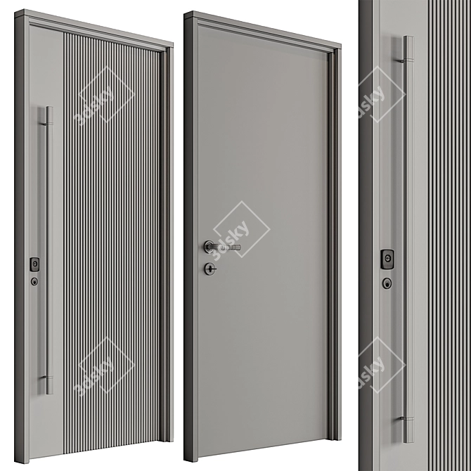 Contemporary Doors Collection 99 3D model image 7