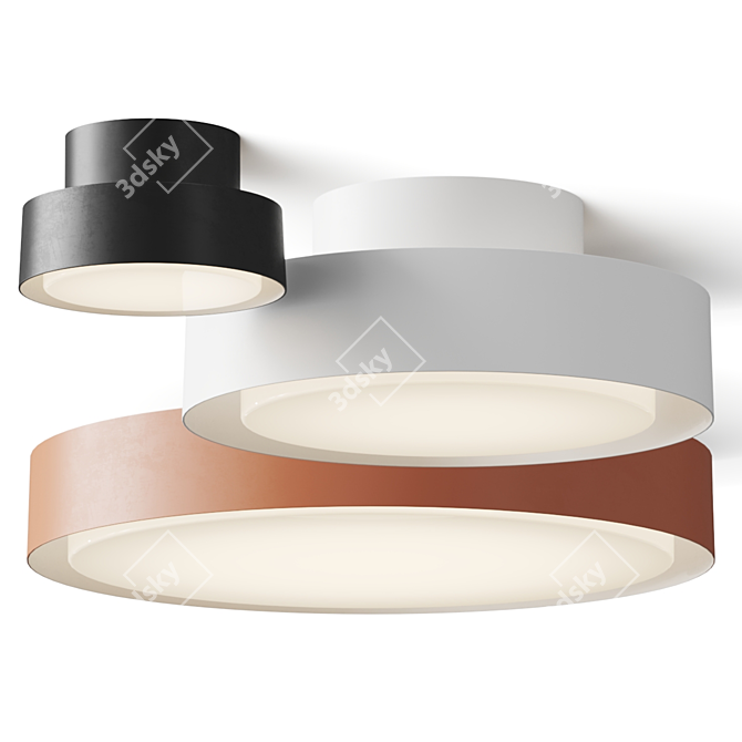 Modular Plaff-on Ceiling Lamp 3D model image 1