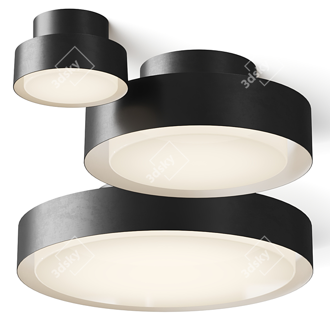 Modular Plaff-on Ceiling Lamp 3D model image 3