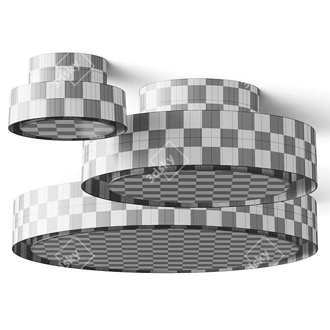 Modular Plaff-on Ceiling Lamp 3D model image 4